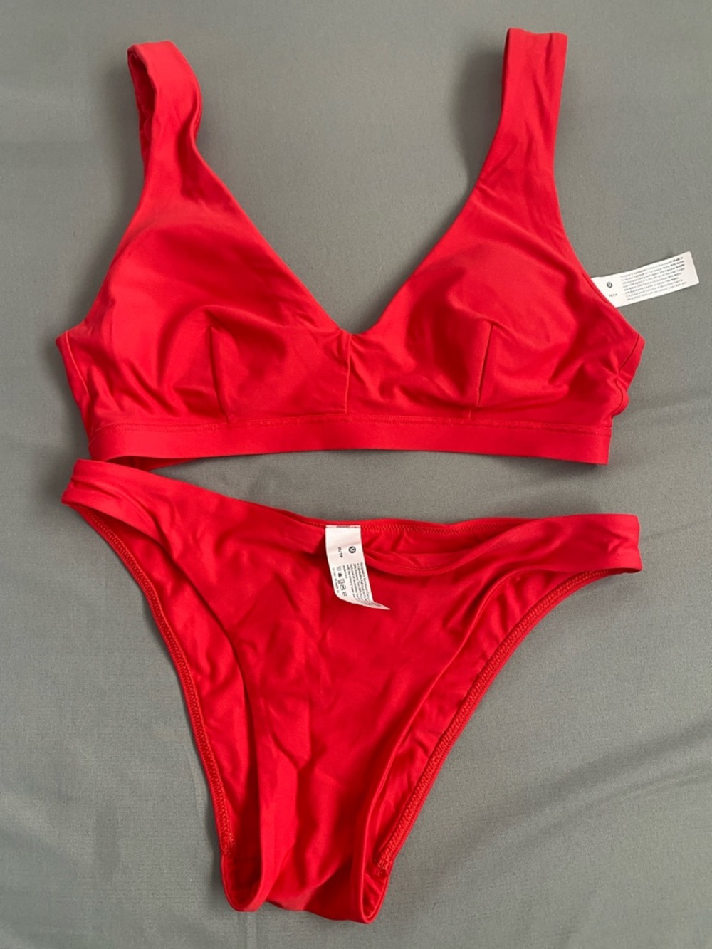 lululemon athletica Bright Red V-Neck Two-Piece Bikini